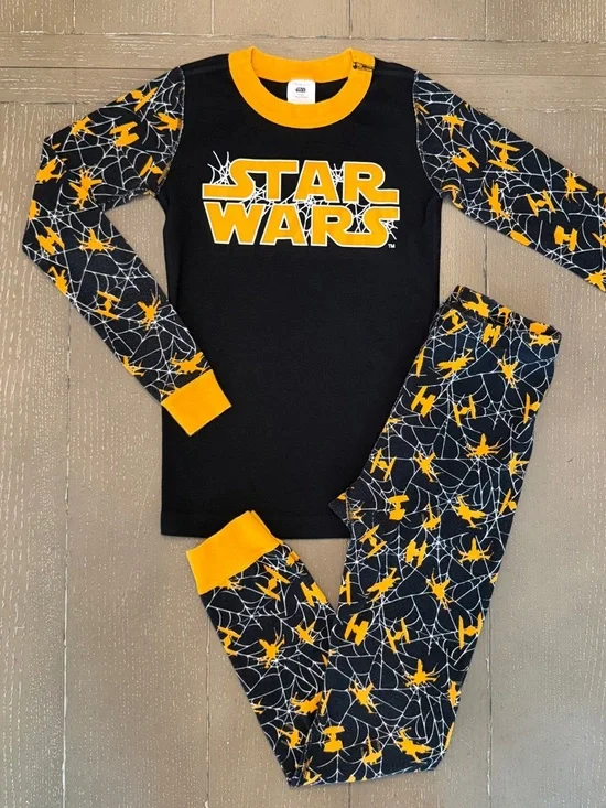 Hanna Andersson Halloween Star Wars 2-Piece Matching Long-John PJ Set • Size 10 - Picture 1 of 14